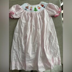 Girls Christmas pink dress
